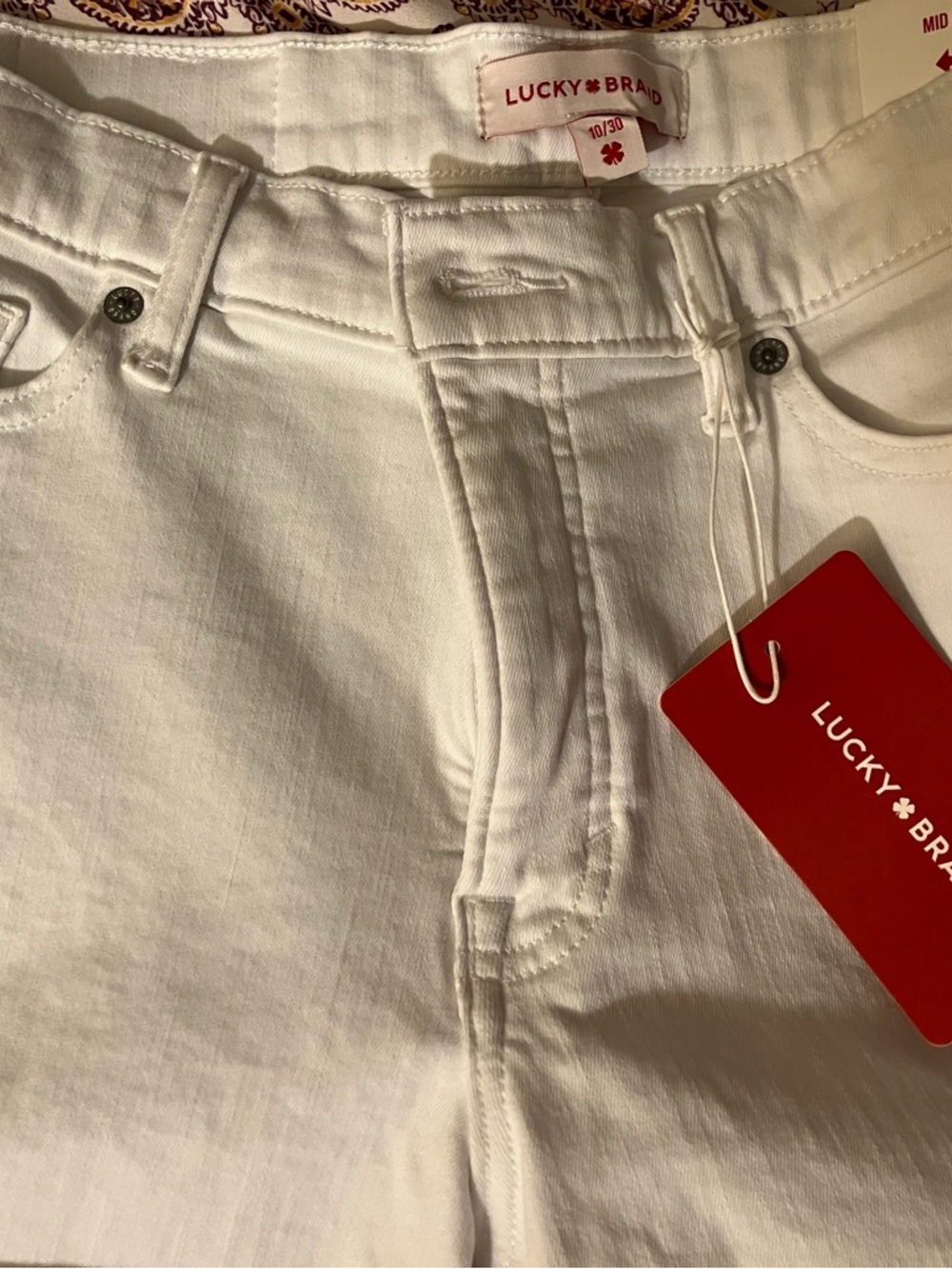 Lucky Brand White Denim Jeans Tag - Advanced Stretch